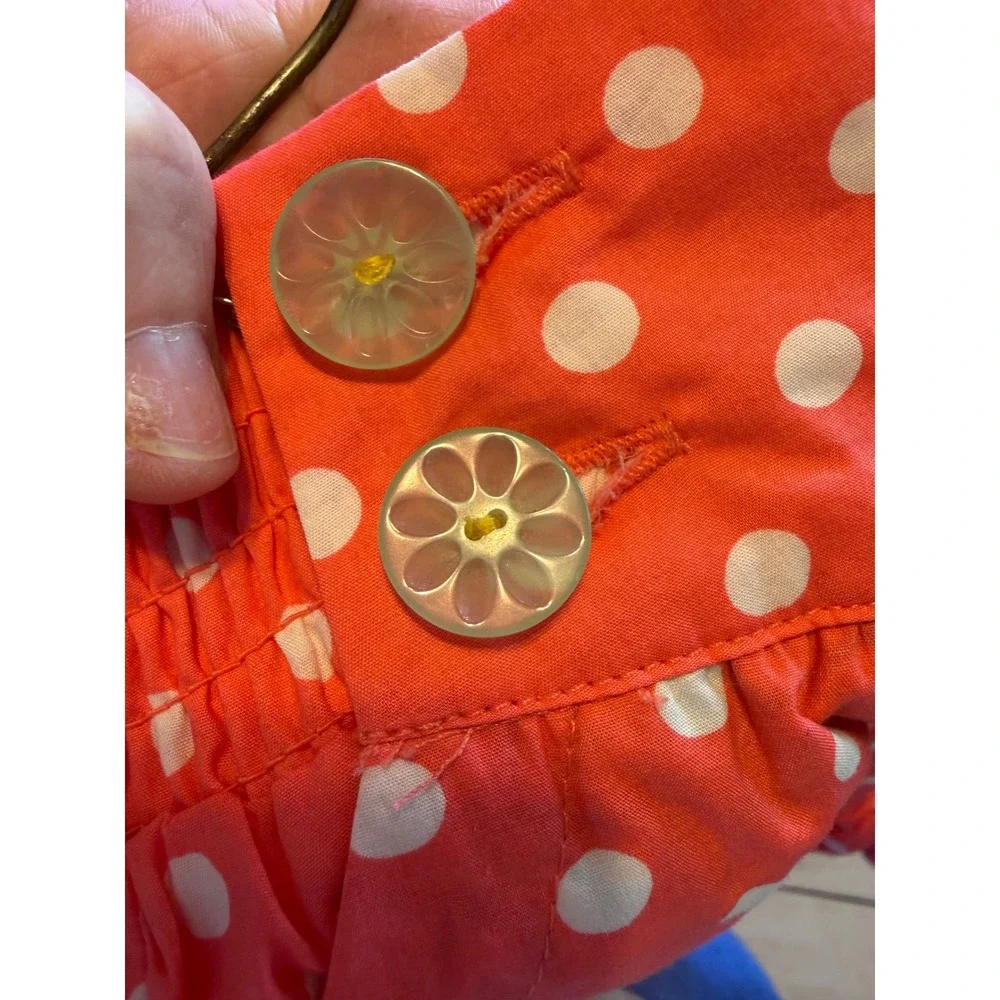 Matilda Jane Bloomers Coral Orange Polka Dot Cotton Shorts Girls‎ NWT 817241